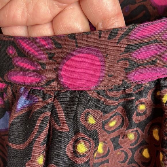 Trina Turk Elbow puff sleeve blouse top 100% silk - Picture 4 of 11